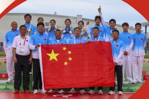 本届中国首金！亚运会现代五项女子团体决赛，中国队夺冠卫冕