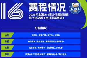 2026年全国U16青少年篮球联赛男子组决赛23日至29日打响
